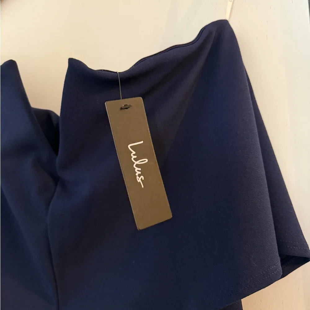 NEW Lulus Navy Blue Strapless Jumpsuit